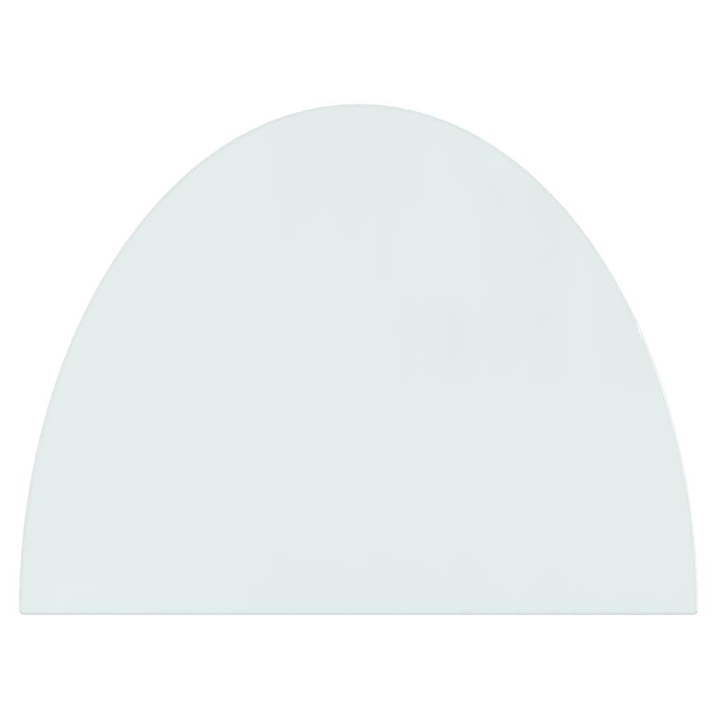 vidaXL Fireplace Glass Plate Half Round 800x600 mm