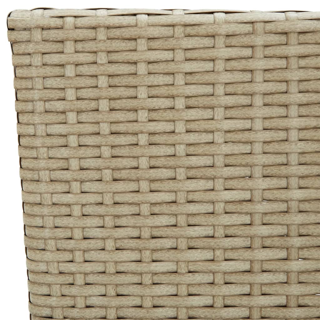 vidaXL Garden Dining Chairs 4 pcs Poly Rattan Beige