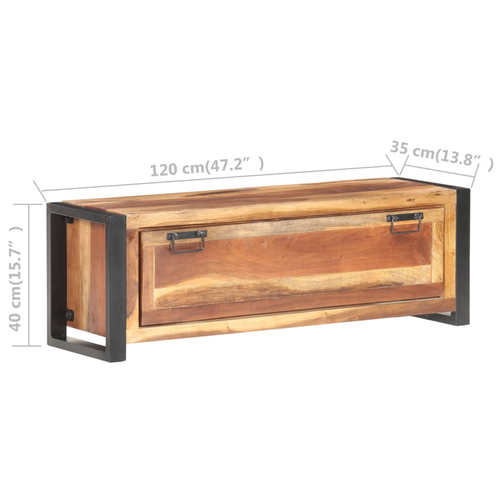 vidaXL Shoe Cabinet 120x35x40 cm Solid Wood
