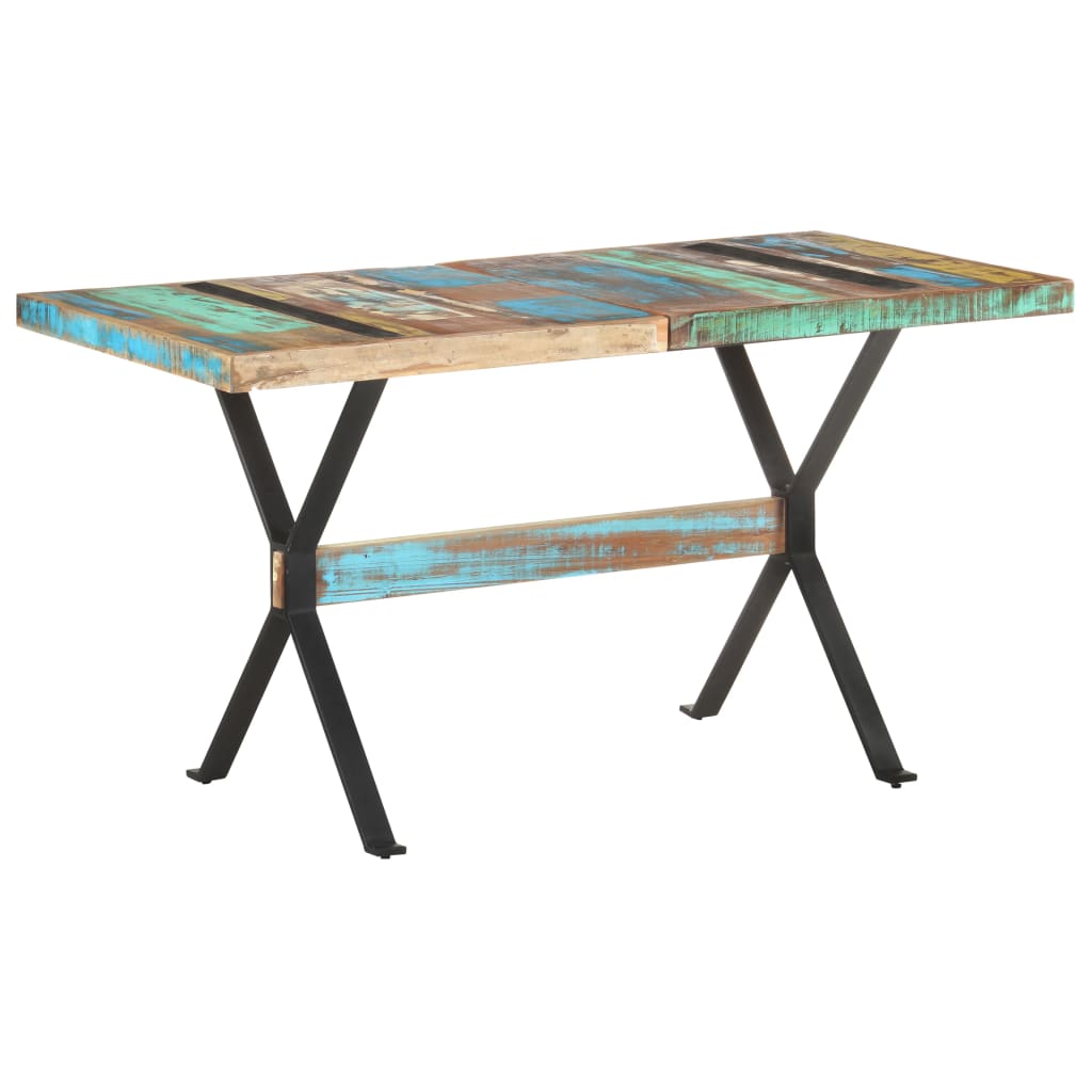 vidaXL Dining Table 140x70x76 cm Solid Reclaimed Wood