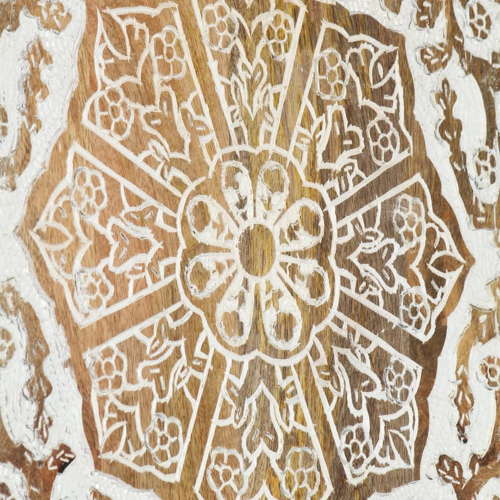 vidaXL Hand-Carved Wall Panels 2 pcs Solid Mango Wood 40x40x1.5 cm