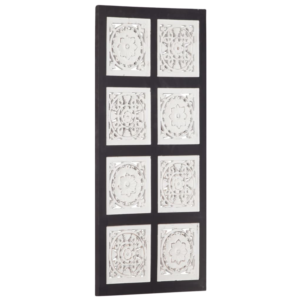 vidaXL Hand-Carved Wall Panel MDF 40x80x1.5 cm Black and White