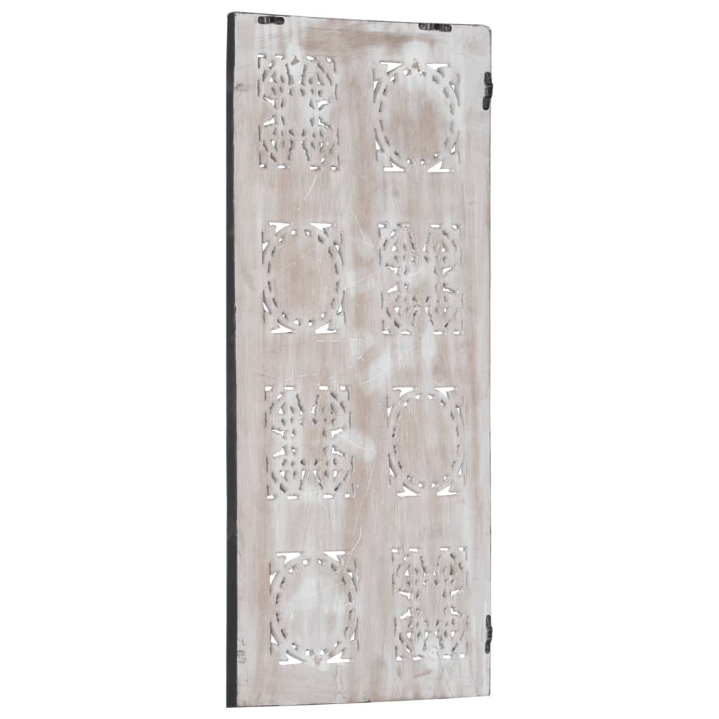vidaXL Hand-Carved Wall Panel MDF 40x80x1.5 cm Black and White
