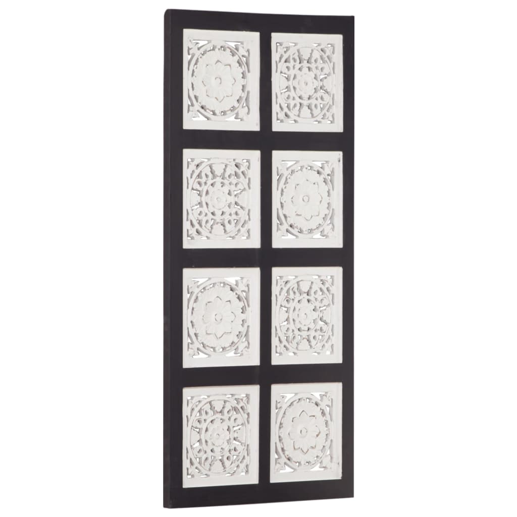vidaXL Hand-Carved Wall Panel MDF 40x80x1.5 cm Black and White