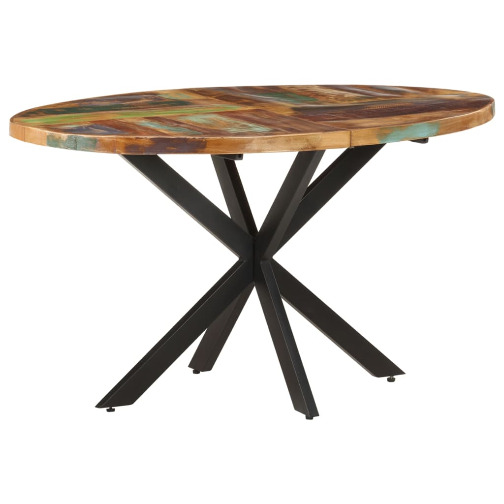 vidaXL Dining Table 140x80x75 cm Solid Reclaimed Wood