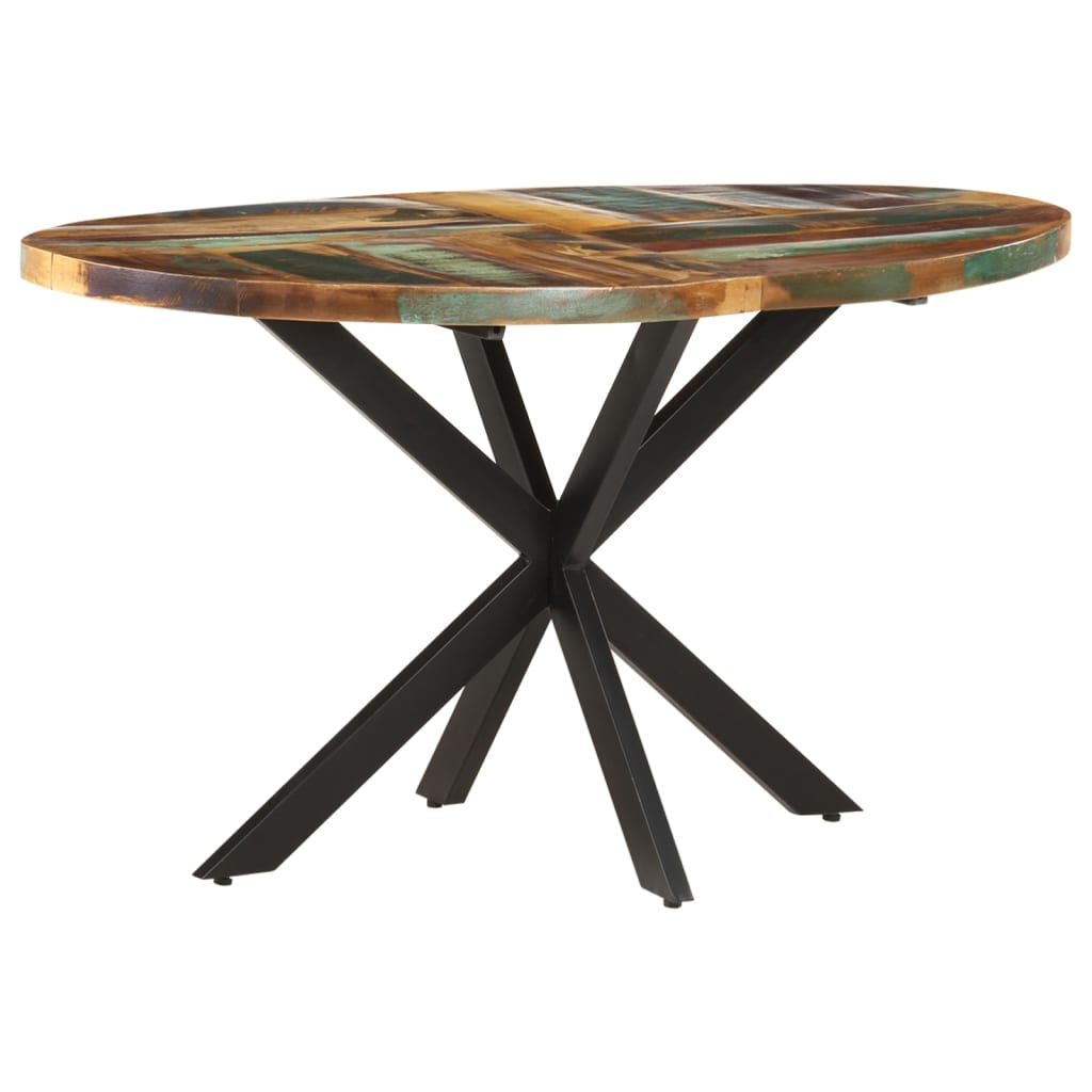 vidaXL Dining Table 140x80x75 cm Solid Reclaimed Wood