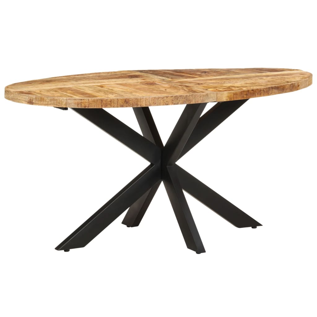 vidaXL Dining Table 160x90x75 cm Rough Mango Wood