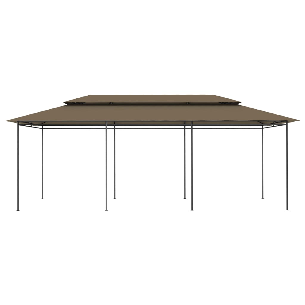 vidaXL Gazebo 600x298x270 cm Taupe 180 g/m²
