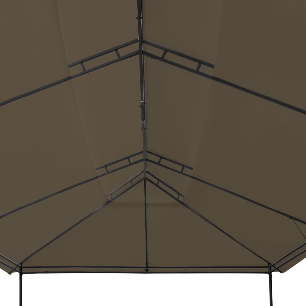 vidaXL Gazebo 600x298x270 cm Taupe 180 g/m²