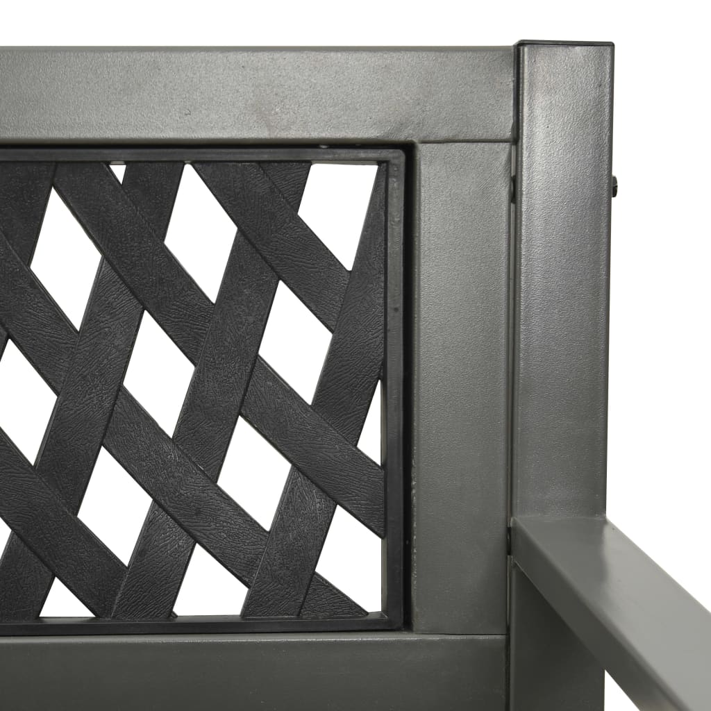 vidaXL Garden Bench 125 cm Steel Grey