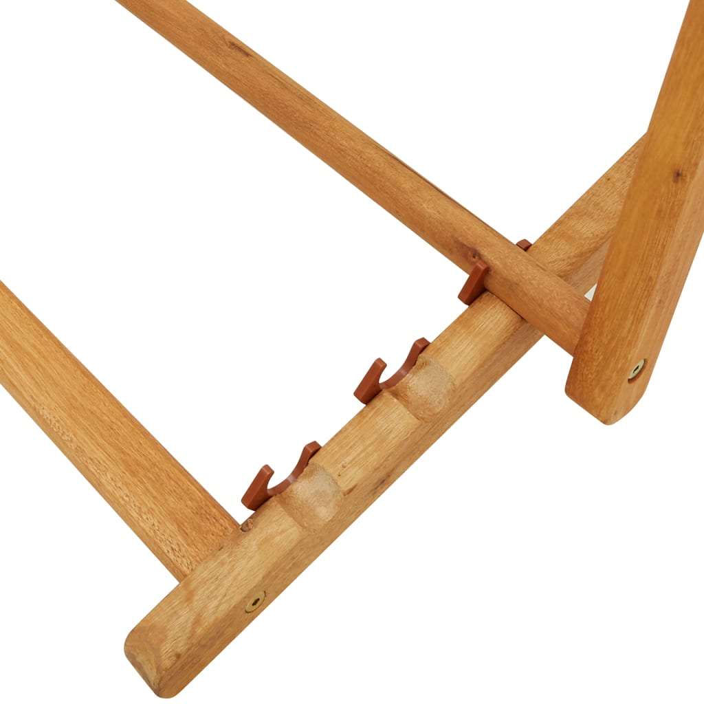 vidaXL Folding Beach Chair Solid Eucalyptus Wood and Fabric Green