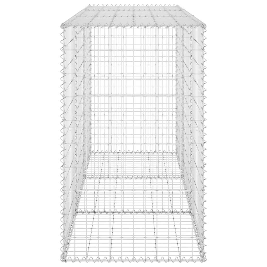 vidaXL Gabion Wall with Covers Galvanised Steel 200x60x100 cm