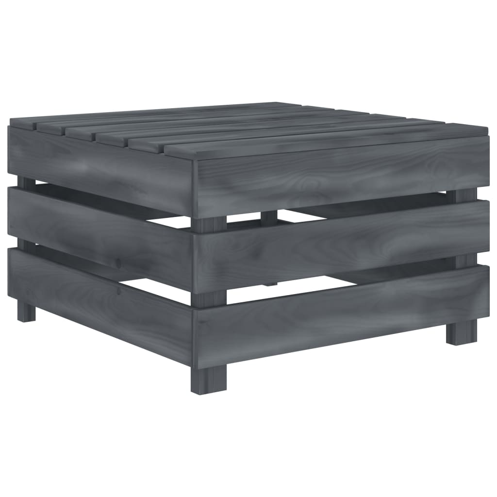 vidaXL Garden Pallet Table Grey Wood