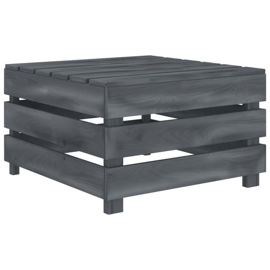 vidaXL Garden Pallet Table Grey Wood