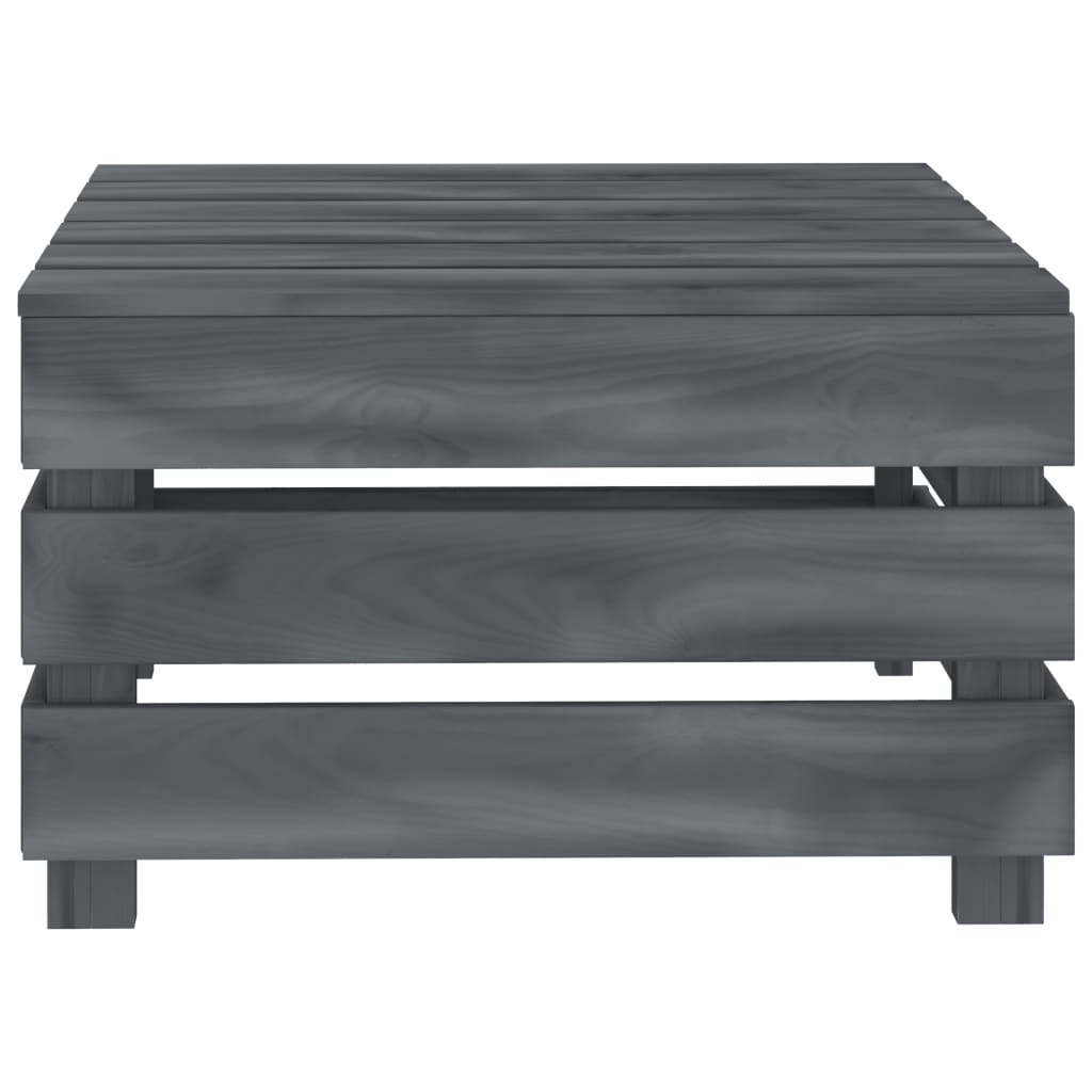vidaXL Garden Pallet Table Grey Wood