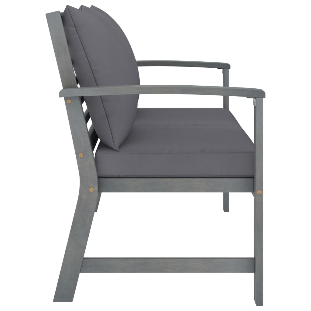 vidaXL 4 Piece Garden Lounge Set with Cushions Solid Acacia Wood