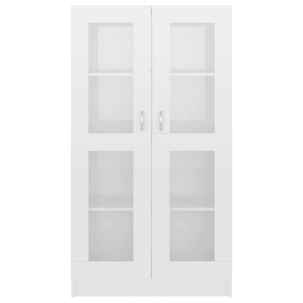 vidaXL Vitrine Cabinet High Gloss White 82.5x30.5x150 cm Engineered Wood
