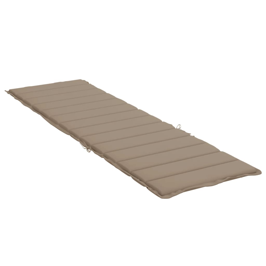 vidaXL Sun Lounger Cushion Taupe 200x50x3cm Oxford Fabric