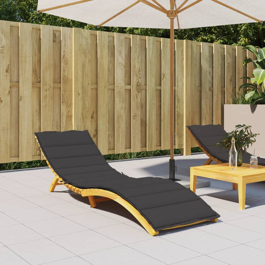 vidaXL Sun Lounger Cushion Black 200x60x3cm Oxford Fabric