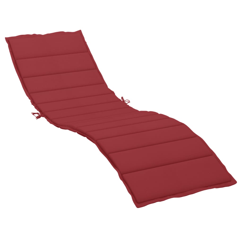 vidaXL Sun Lounger Cushion Wine Red 200x60x3cm Oxford Fabric