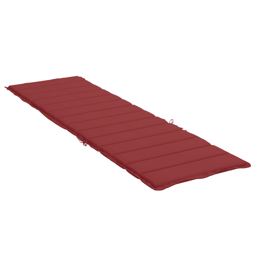 vidaXL Sun Lounger Cushion Wine Red 200x60x3cm Oxford Fabric