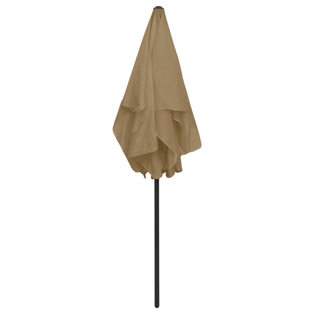 vidaXL Beach Parasol Taupe 180x120 cm