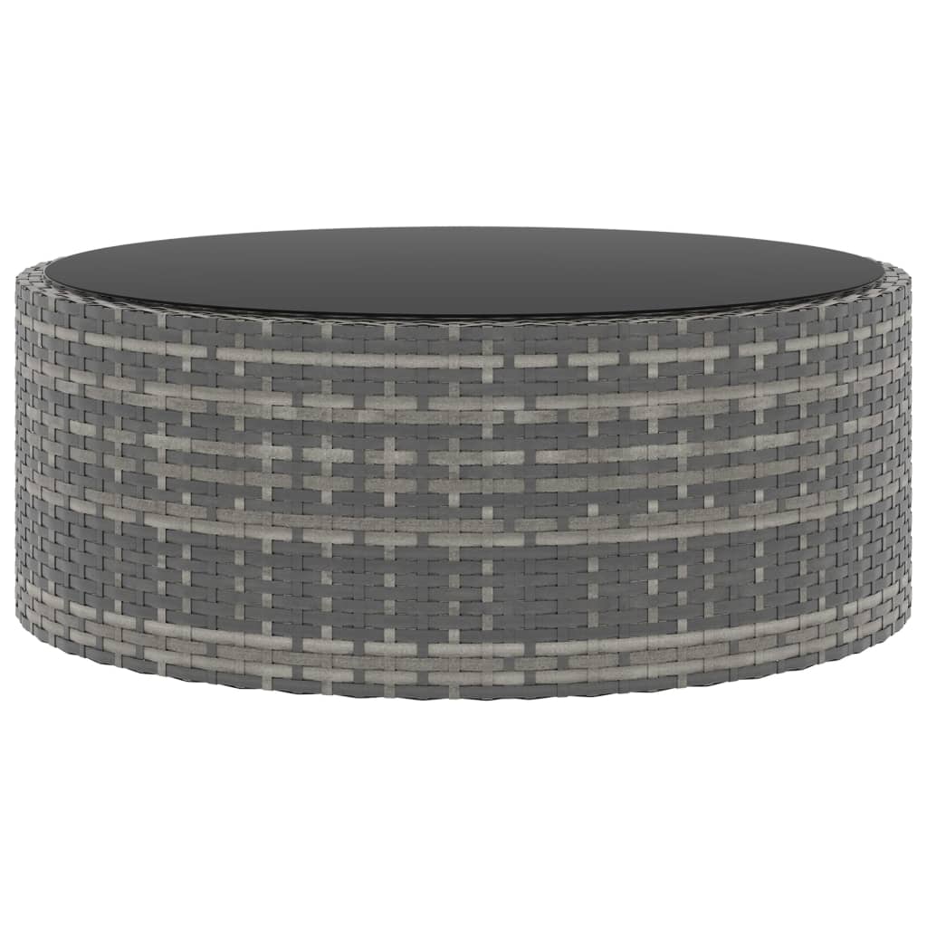 vidaXL 6 Piece Garden Lounge Set with Cushions Poly Rattan Grey