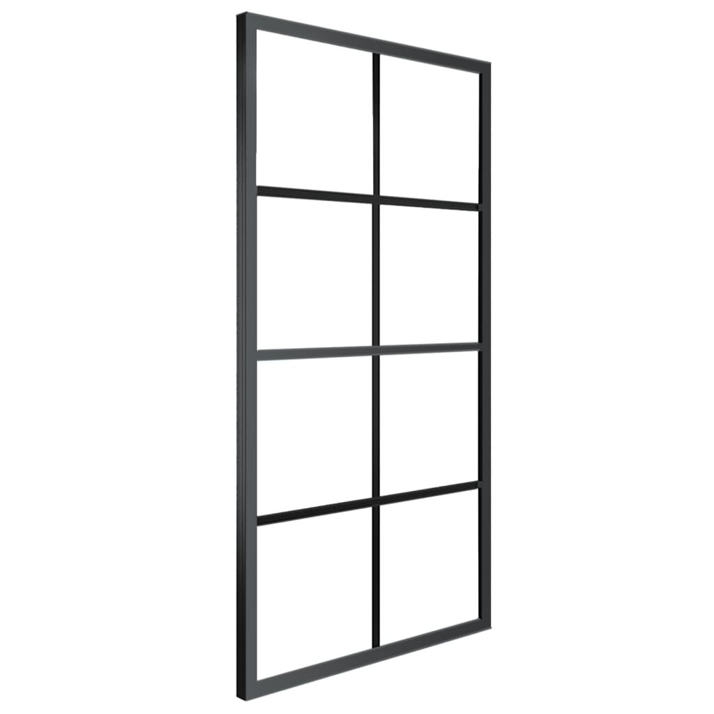 vidaXL Sliding Door Aluminium and ESG Glass with Hardware 90x205cm
