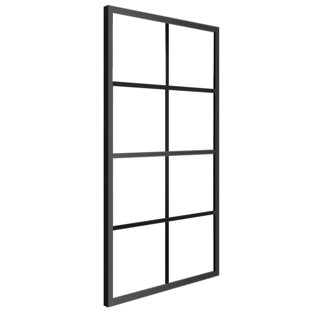 vidaXL Sliding Door Aluminium and ESG Glass with Hardware 102.5x205cm