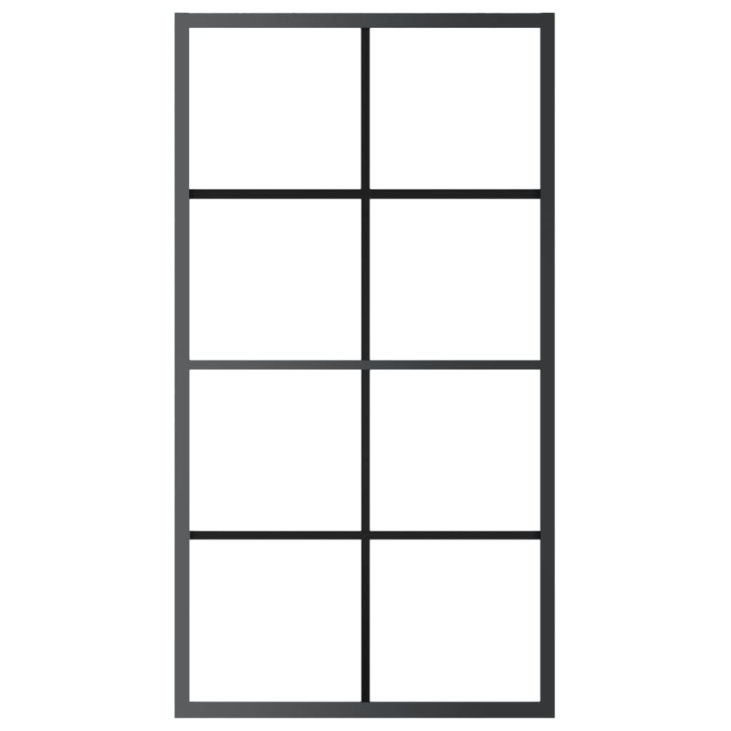 vidaXL Sliding Door Aluminium and ESG Glass with Hardware 102.5x205cm
