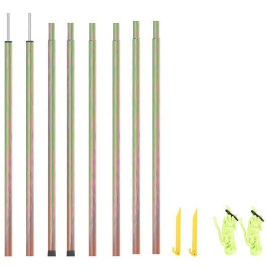 vidaXL Sunshade Sail Poles 2 pcs 200 cm Galvanised Steel