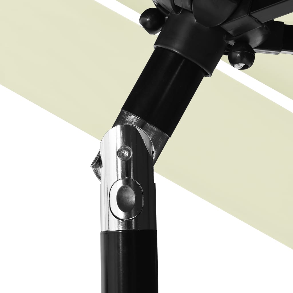 vidaXL 3-Tier Garden Parasol with Aluminium Pole Sand 2.5 m