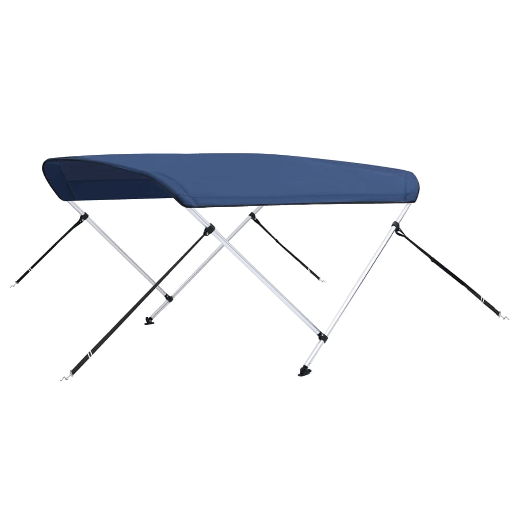 vidaXL 2 Bow Bimini Top Navy Blue 180x130x110 cm