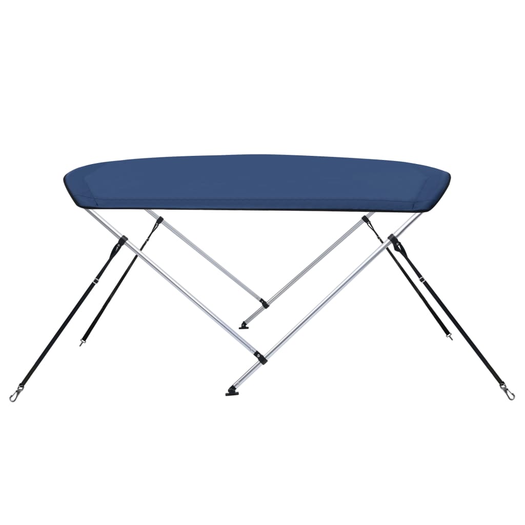vidaXL 2 Bow Bimini Top Navy Blue 180x130x110 cm