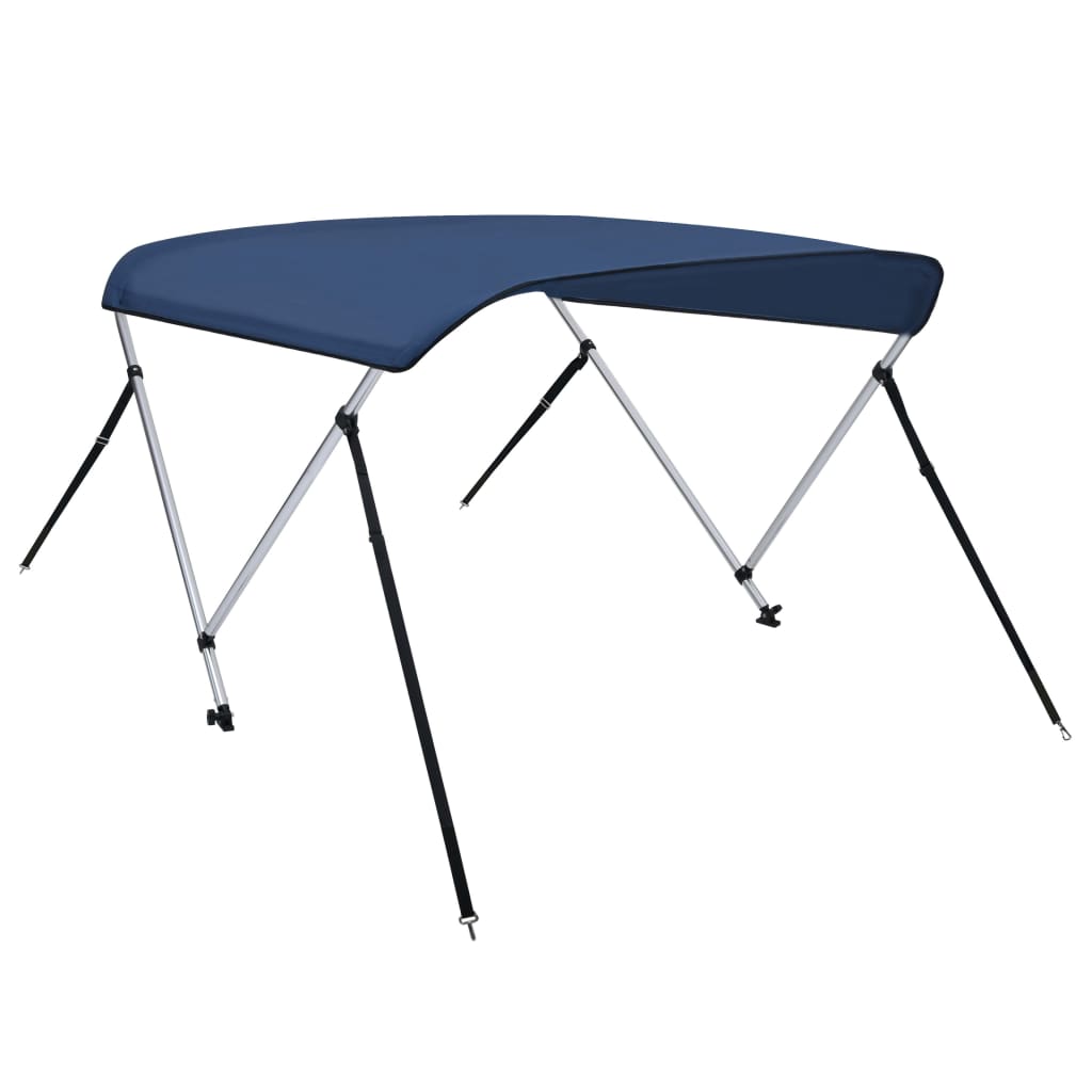 vidaXL 2 Bow Bimini Top Navy Blue 180x130x110 cm