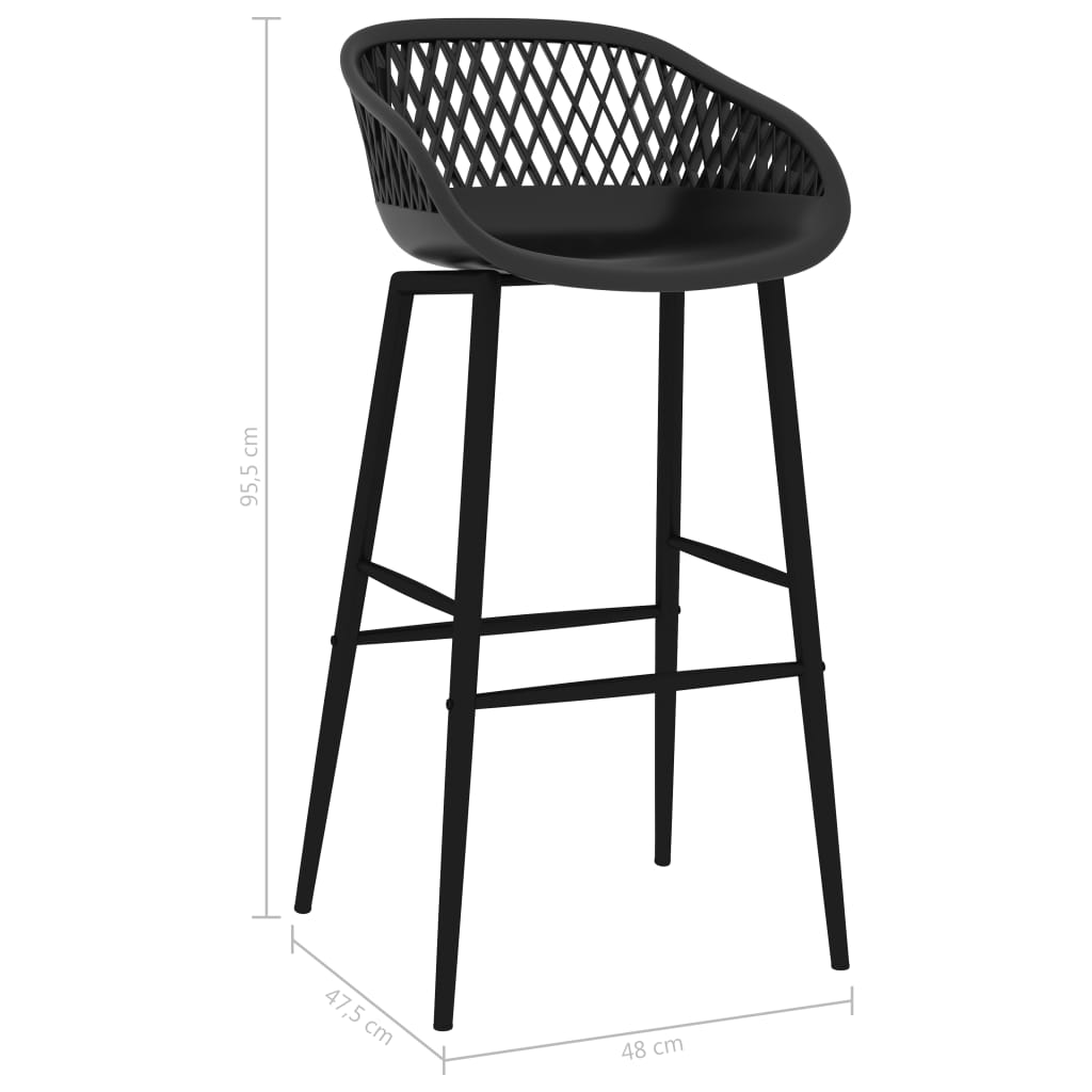 vidaXL 5 Piece Bar Set Black