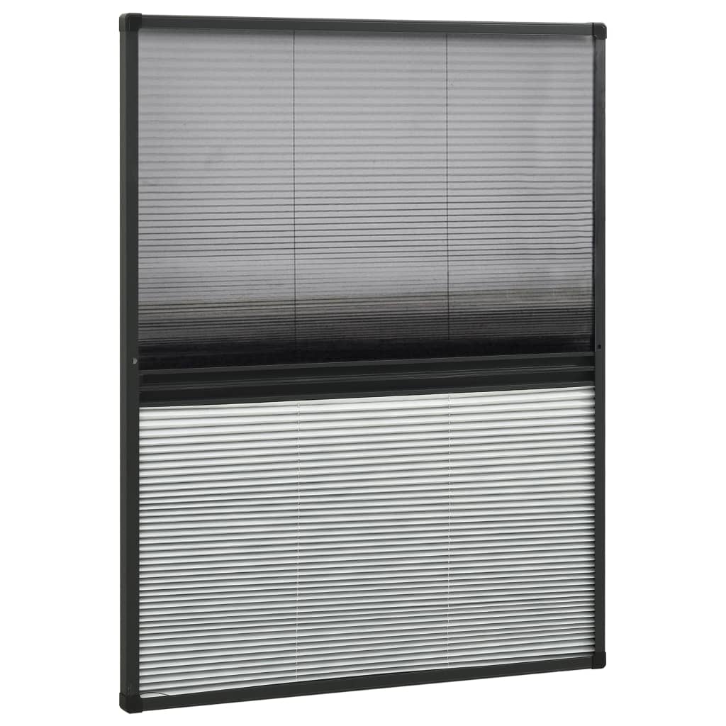 vidaXL Plisse Insect Screen for Windows Aluminium 80x100 cm with Shade