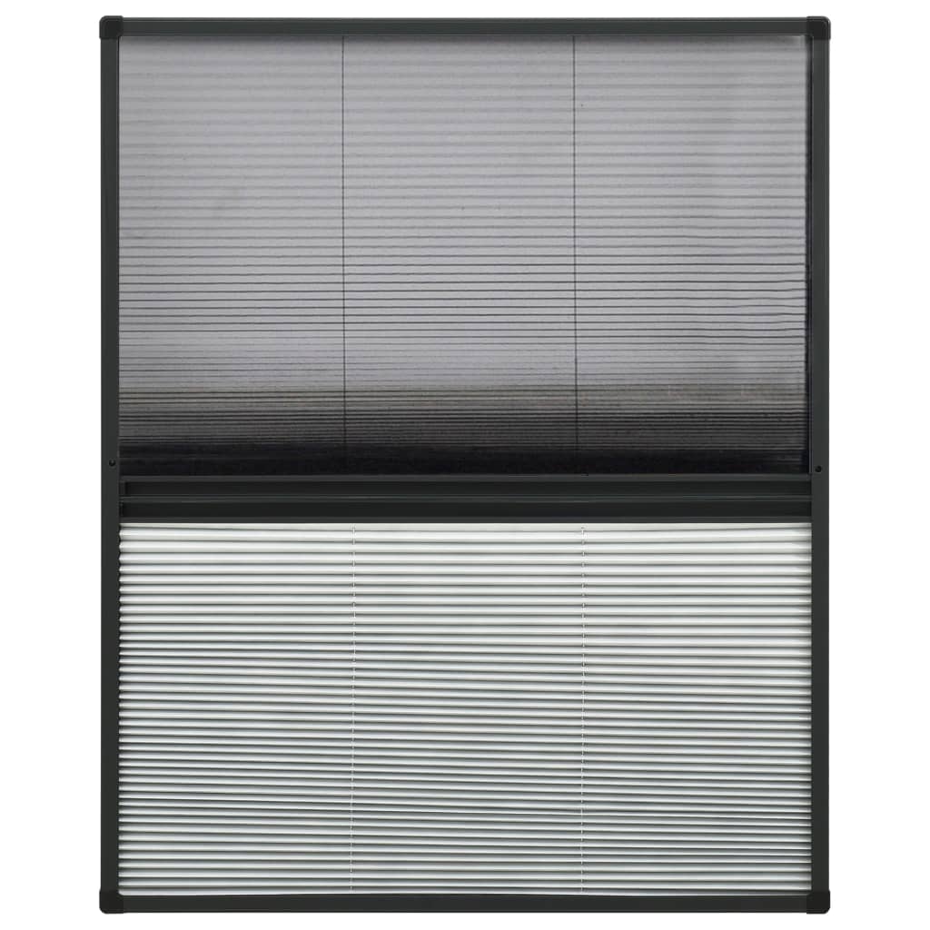 vidaXL Plisse Insect Screen for Windows Aluminium 80x100 cm with Shade