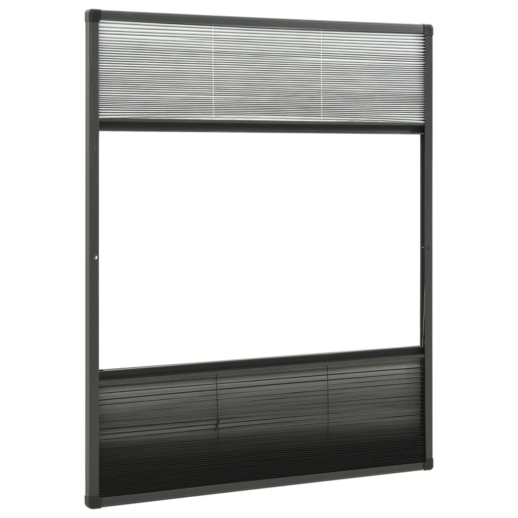 vidaXL Plisse Insect Screen for Windows Aluminium 80x100 cm with Shade