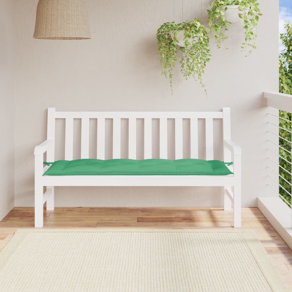 vidaXL Garden Bench Cushion Green 150x50x7 cm Oxford Fabric