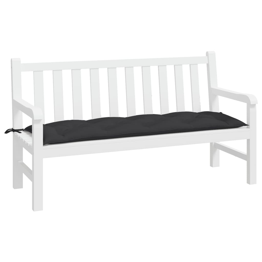 vidaXL Garden Bench Cushion Black 150x50x7 cm Oxford Fabric