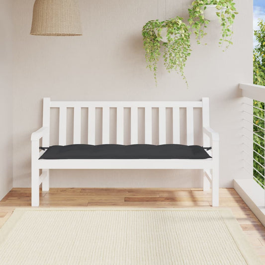vidaXL Garden Bench Cushion Black 150x50x7 cm Oxford Fabric