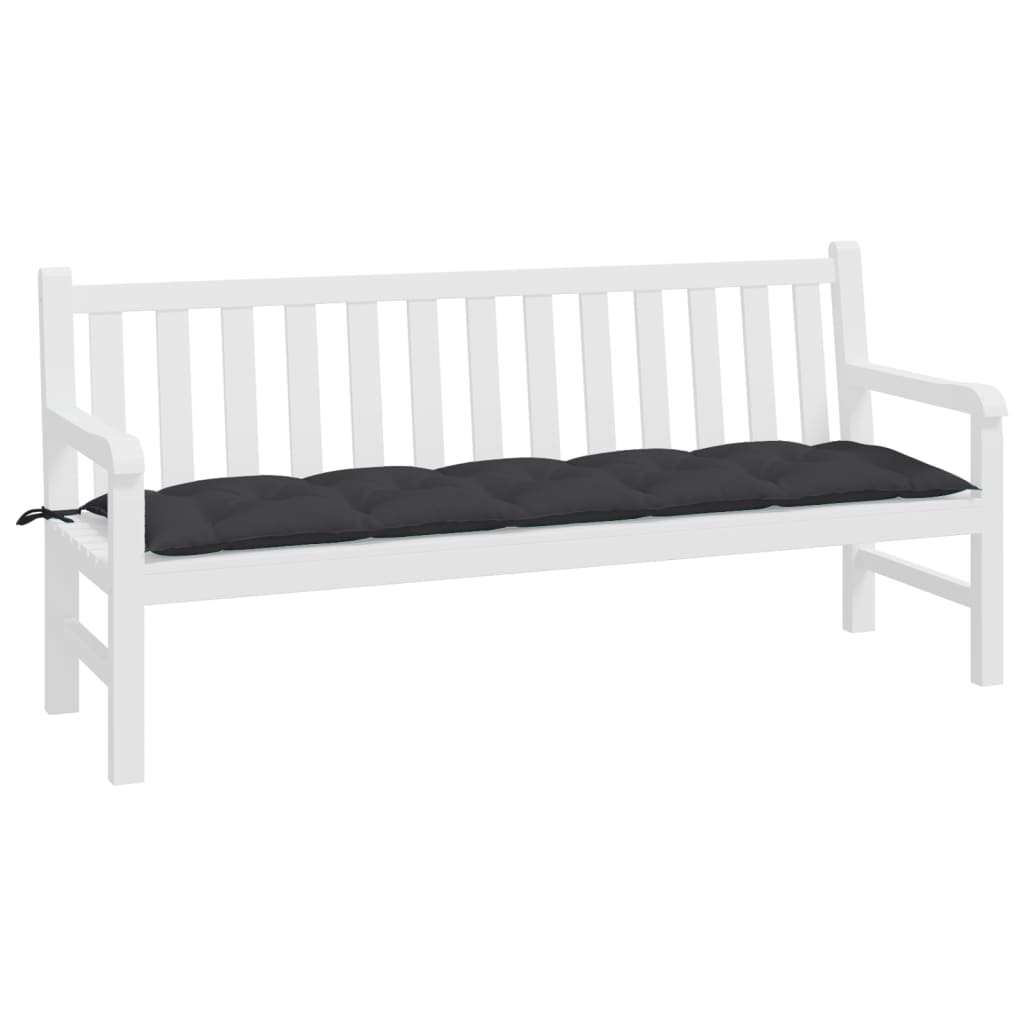 vidaXL Garden Bench Cushion Black 180x50x7 cm Oxford Fabric
