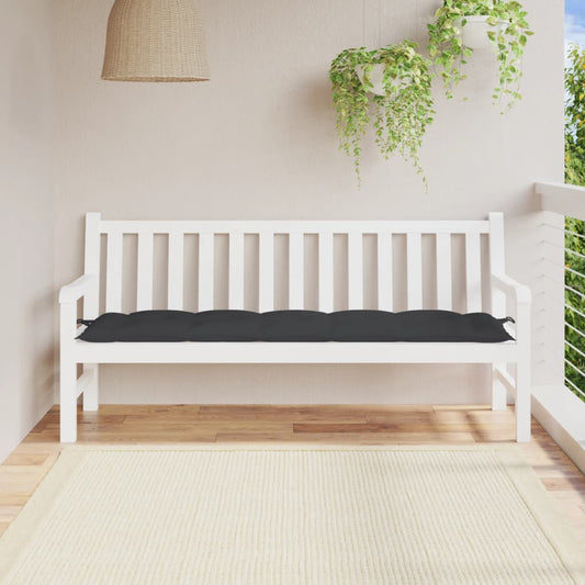 vidaXL Garden Bench Cushion Black 180x50x7 cm Oxford Fabric