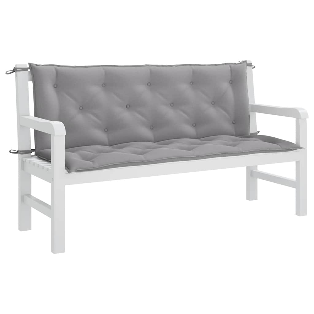 vidaXL Garden Bench Cushion Grey 150x(50+50)x7cm Oxford Fabric