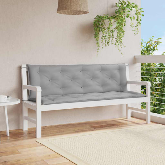 vidaXL Garden Bench Cushion Grey 150x(50+50)x7cm Oxford Fabric