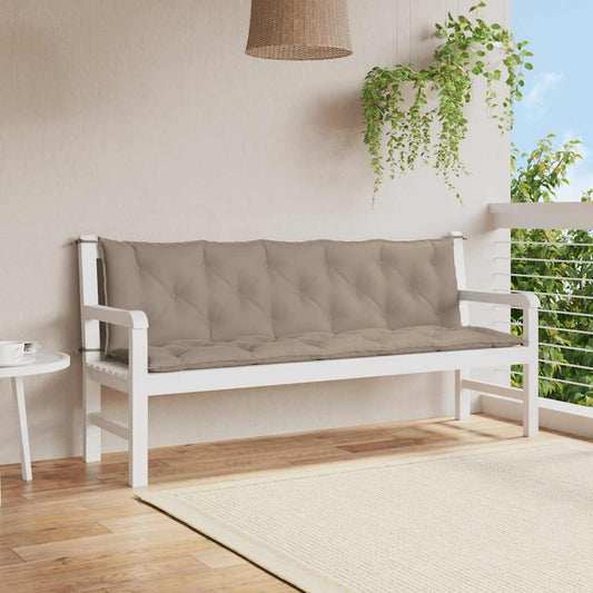 vidaXL Garden Bench Cushion Taupe 180x(50+50)x7cm Oxford Fabric