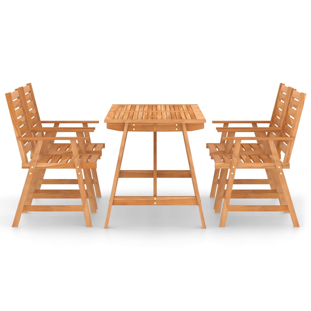 vidaXL 5 Piece Garden Dining Set Solid Acacia Wood
