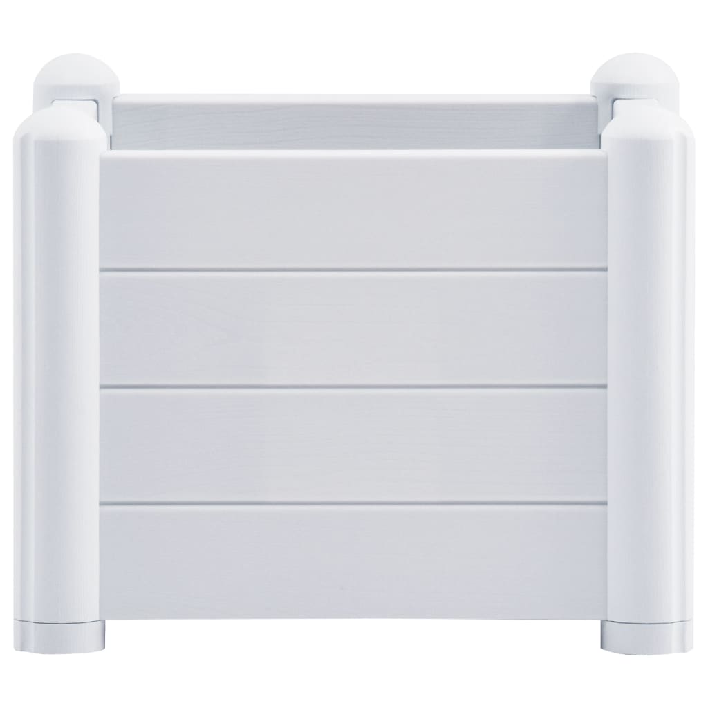 vidaXL Garden Raised Bed PP White 43x43x35 cm
