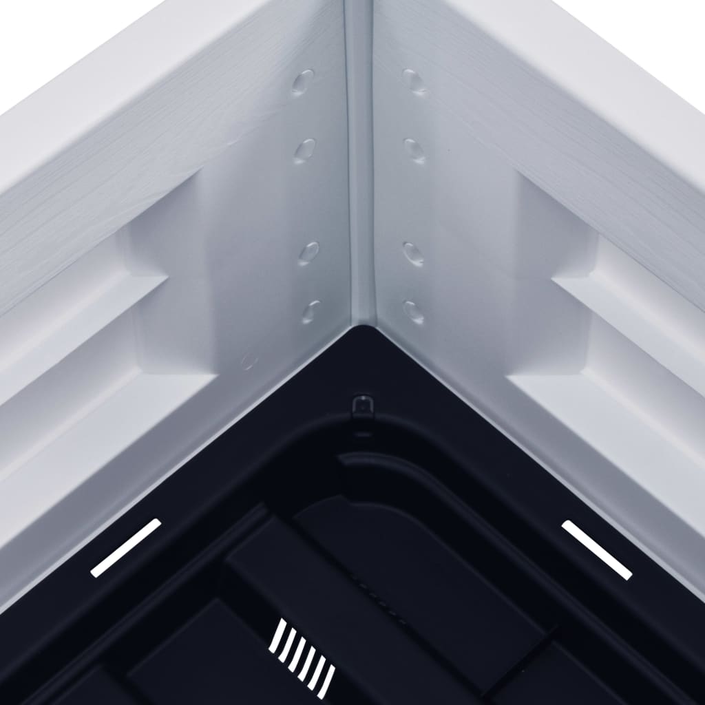 vidaXL Garden Raised Bed PP White 43x43x35 cm